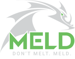 Meld Logo: Don't melt. Meld.